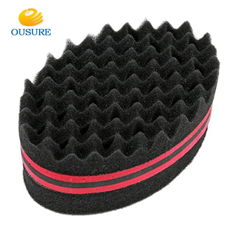 High Quality Professional Double Sides Pyramid Afro Coil Wave Magic Twist Hair Sponge hair twist Brush