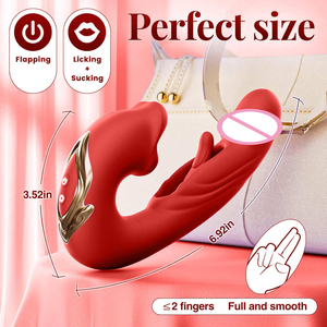 Vibrador de succión y aleteo de punto G para mujeres, vibrador de juguete sexual para adultos, Consolador de masturbación con aleteo de clítoris recargable por USB - Product Image 4