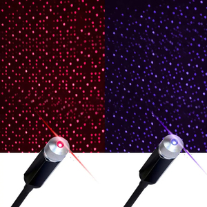 Projecteur LED USB <span class=keywords><strong>Ciel</strong></span> Étoilé pour Voiture, Accessoire Décoratif Intérieur, Lampe de Plafond pour Voiture, Lumière Étoilée 12V Rouge Bleu, Vente Chaude - Product Image 2