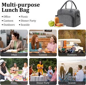 Sac isotherme personnalisé, imperméable, portable, pour repas, voyage, pique-nique, bureau, livraison de nourriture - Product Image 4