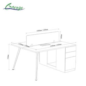 Escritorio Modular para <span class=keywords><strong>Oficina</strong></span> Glory Merge, Estación de Trabajo Compartida para 2, 4, 6 u 8 Personas, Extensible, Espacio Abierto, Cubículo, Estación de Trabajo para Personal - Product Image 4