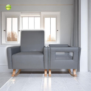 Tall Back Rocking Sofa Chair <strong>Nursery</strong> Glider Upholstered Accent <strong>Armchair</strong> with Baby Seat - Product Image 4