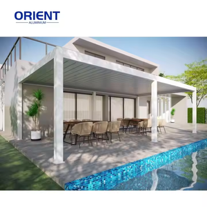 Popular Pavilion Muebles de jardín Jardín Automático Impermeable Al Aire Libre Sistema de cubierta de pérgola de aluminio - Product Image 1