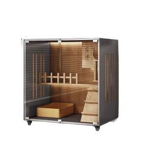 Casa de Madera para Gatos de Interior con Estructura para Trepar - Jaula Espaciosa de Varios Niveles y <span class=keywords><strong>Centro</strong></span> de Actividades para Gatos - Product Image 1