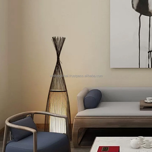 Lámpara de pie de ratán Natural para interior, de lujo, para habitación - Product Image 2