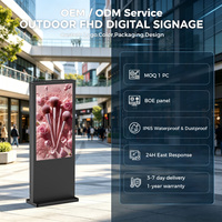 Écran d'affichage numérique extérieur de 32, 43 et 49 pouces pour la rue, kiosque numérique tactile haute luminosité pour les services publics