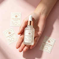 Solution d'étiquettes personnalisées pour flacons de cosmétiques TEDDY, transparentes avec estampage à chaud dorée, adhésives, étiquettes de parfum