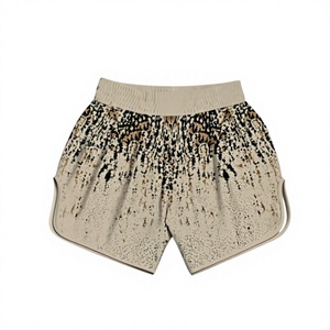Shorts Boxers Unisexe en Tissu, Taille Mi-Haute Élastique, Imprimé par Transfert Thermique à Motif Moucheté, Séchage Rapide, Respirant, 100% Polyester - Product Image 1