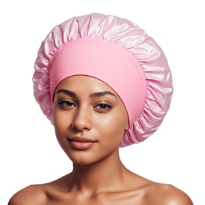 Bonnet de nuit en mousse de polyester respirant à large bord et haute élasticité, extensible, pour le soin des cheveux en salon, pour femmes adultes, protection capillaire - Product Image 4