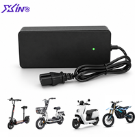 Chargeur de batterie lithium-ion intelligent 72V 2A, adaptateur secteur, certification CE/FCC/RoHS, indicateur LED, charge rapide portable pour