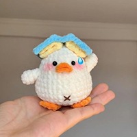 Canard en crochet paresseux, objet de décoration de bureau, adorable jouet en fourrure de canard fait main, porte-clés, décoration de sac, cadeau amusant en forme d'animal