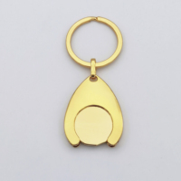 Promotionnel en gros pas cher personnalisé en métal Euro Coin Token Supermarché Panier Jeton Chariot Coin Porte-clés