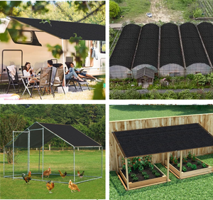 Toile d'ombrage noire en maille durable avec œillets, <span class=keywords><strong>filet</strong></span> pare-soleil <span class=keywords><strong>de</strong></span> jardin résistant avec bordure thermocollée pour la protection des plantes, tomates - Product Image 5