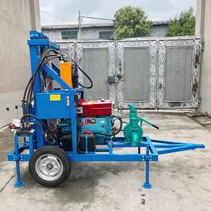 완전 자동 바퀴 유압 물 우물 드릴링 머신 가정용 150m 깊이 새로운 로타리 광산 드릴 장비 바위 드릴링 - Product Image 2