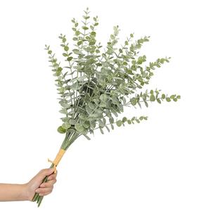 Tallo de <span class=keywords><strong>Eucalipto</strong></span> Artificial de Plástico con Hojas Redondas Escarchadas para Decoración Boho del Hogar y Arreglos Florales para Bodas - Product Image 3