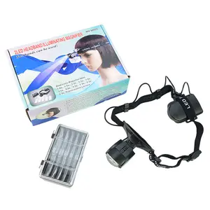 NO.9892C LED Headband Illuminating Magnifier Multiple Lens Eyewear Magnifier