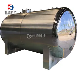 Food grade stainless steel hot water storage tank horizontal wine pressure tank horizontal tank