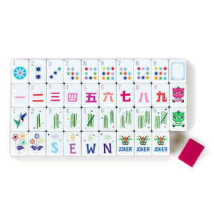 Ensemble <span class=keywords><strong>de</strong></span> Mahjong Américain <span class=keywords><strong>de</strong></span> Luxe Moderne Personnalisé pour Tuiles Acryliques Roses à 4 Couches, Pliable, Portable, Durable et Écologique pour le Divertissement - Product Image 4