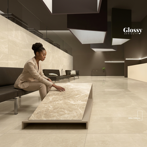 Foshan Pulpis Beige 600x1200mm <b>Polished</b> Glazed Porcelain Marble Look Tiles Porcelain Tile Porcelain SPC Tiles Floor - Product Image 1