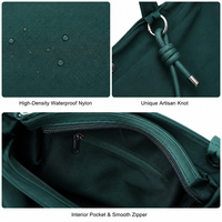 Sac fourre-tout bandoulière en toile lavée écologique pour femme, grande capacité, en tissu durable, motif lettres, ruban personnalisable