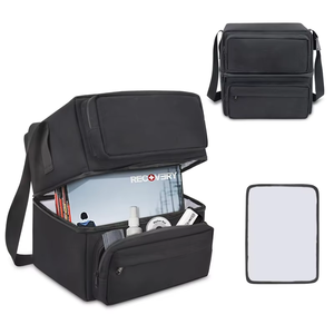 Sac de transport pour disque vinyle en PVC durable avec séparateurs pour le stockage d'album et le matériel de boîtier de CD de voyage - Product Image 3
