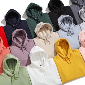 批发300克重量级男女通用运动衫连帽衫各种颜色线连帽衫定制标志超大 - Product Image 1