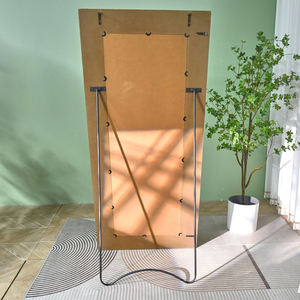 Wholesale Large Rustic Eco-friendly Natural Color Mdf Wooden Frame <b>Decorative</b> <b>Wall</b> Mounted Floor <b>Mirror</b> for Home - Product Image 5