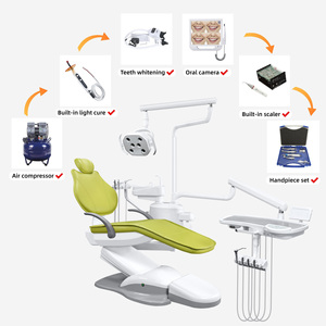 Juego Completo de Sillón Dental de Nuevo Estilo con Bandeja Auxiliar y Taburete, Servicio Integral para Clínicas Dentales Privadas - Product Image 1