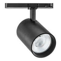 Projecteur sur rail en aluminium 25W/30W pour usage commercial et industriel, LED sans ondulation, adaptateur de rail 4 fils, CRI 90 élevé, dimmable, pour centre commercial