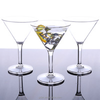 Verres à Martini en Acrylique Transparent Réutilisables Incassables en Plastique – Lot pour Bar, Restaurant, Hôtel, Mariage, Traiteur