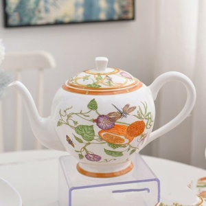 Ensemble de vaisselle en céramique écologique, kit de tasses en porcelaine moderne avec motifs de fruits jaunes pour hôtels et services - Product Image 4