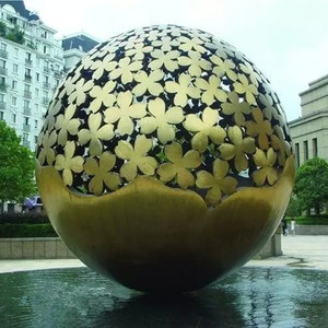Ornement de ville <span class=keywords><strong>blanche</strong></span> Personnaliser Sculpture en acier inoxydable Sculpture décorative - Product Image 3