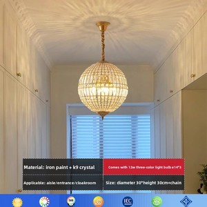 <span class=keywords><strong>Lampadario</strong></span> in Cristallo Stile <span class=keywords><strong>Mongolfiera</strong></span> Retrò Americano, Oro, Diametro 40/50/55cm per Ristorante, Camera da Letto, Hotel, B&B - Product Image 4