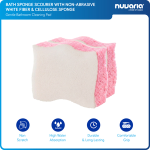 Spugna Abrasiva in Fibra di Poliestere e Cellulosa Rigenerata Spugna Multiuso Resistente per Pulizie Domestiche e in Cucina - Product Image 1