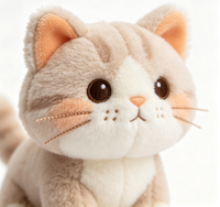 Usine de fabrication de jouets en peluche pour chats sur mesure OEM ODM |   Peluche chaton en tissu doux, personnalisable avec logo, pour cadeau enfant