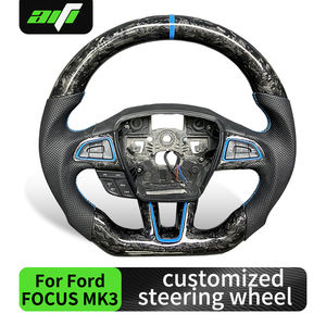 Pour Ford <span class=keywords><strong>Focus</strong></span> MK3 RS <span class=keywords><strong>ST</strong></span> personnalisé perforé en cuir en Fiber de carbone volant voiture intérieur accessoires - Product Image 2