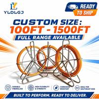 YILI 4mm*100m Varilla de Fibra de Vidrio para Tuberías, Cinta Pasacables, Carrete para Cables, Serpiente para Conduítes, Varilla para Tirar Cables, Enhebrador de Alambres, Herramienta de Instalación Eléctrica