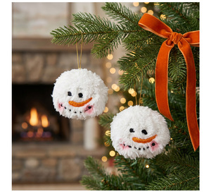Christmas <b>Snowball</b> Fluffy Plush Pendant Hanging Decorations Christmas Tree Ornament Home Decoration - Product Image 6