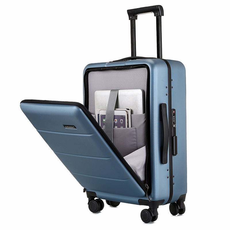 Multifunctional Hardside Carry on Trolley with Front Pocket