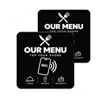 Autocollant de menu NFC personnalisé 100 mm 213, étanche, pour restaurants, cartes PVC NFC
