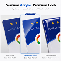 Carte de commentaires Google française en acrylique étanche NFC NTAG215 13.56MHz, autocollant personnalisé pour avis clients, 10cm, résistant aux intempéries, pour hôtels, prêt à l'emploi