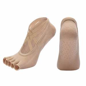 Sangles croisées doubles pour femmes, demi-orteil, yoga, danse, performance, pilates, fitness, chaussettes athlétiques antidérapantes - Product Image 2