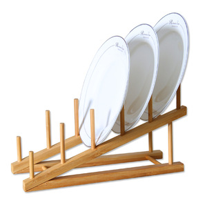 Escurridor de Bambú para Platos y Tazones, con Espaciado de 4.5 cm, para Almacenamiento en la Cocina - Product Image 3