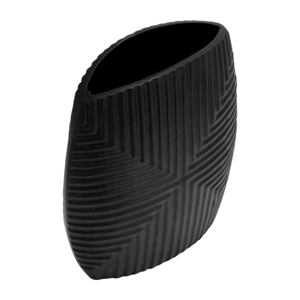 Vaso in metallo scanalato per decorazioni da soggiorno e complementi d'arredo, adatto per esposizione su scaffali e come centrotavola. - Product Image 4