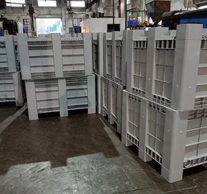 Vente directe d'usine de palettes pour chariots élévateurs à grille fermée, boîtes à panneaux, boîtes à palettes en <span class=keywords><strong>plastique</strong></span>, boîtes de manutention de palettes - Product Image 5