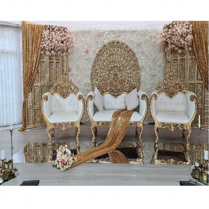 เก้าอี้โซฟาสำหรับงานแต่งงานสไตล์ฝรั่งเศส โซฟาแต่งงานสุดหรูสำหรับเจ้าสาวและเจ้าบ่าว ชุดโซฟาสำหรับงานแต่งงานแบบมหาราชา ออสเตรเลีย - Product Image 1