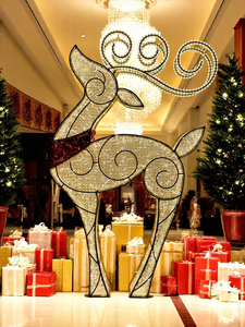 Reno Navideño Gigante con Iluminación LED Preinstalada, Decoración <span class=keywords><strong>para</strong></span> Exteriores con Clasificación IP65, Disponible en 6, 8 y 10 Pies, Ideal <span class=keywords><strong>para</strong></span> <span class=keywords><strong>Fotos</strong></span> - Product Image 3
