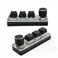 Keyboard Makro Nirkabel 3 Tombol 2.4G USB Mode Ganda Tombol Dapat Ditukar Mini Keypad untuk 3 Skenario Aplikasi