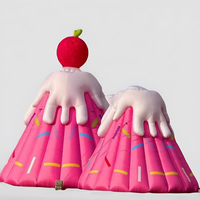 Modèle de cornet de crème glacée gonflable géant personnalisé Supports de crème glacée gonflables publicitaires à vendre