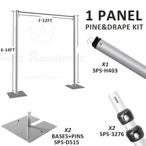 خلفية زفاف فاخرة 14 قدم × 12 قدم مع حوامل أنابيب وستائر لفعاليات الزفاف - Product Image 2